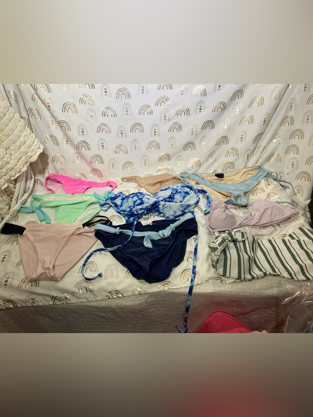 Women’s Navy Blue Tie-Dye Bikini Set - Unbranded
